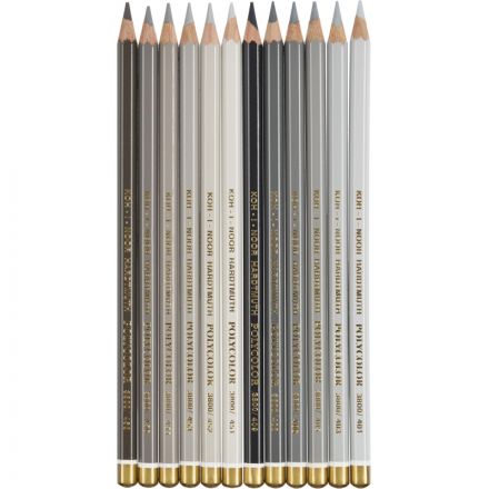 Карандаши цветные худож POLYCOLOR серые цвета 12цв/наб мет.кор 3822012013BL Карандаши цветные худож POLYCOLOR серые цвета 12цв/наб мет.кор 3822012013BL