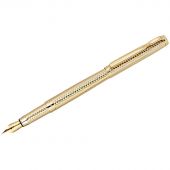 Ручка перьевая Delucci "Celeste" черная, 0,8мм, цвет корпуса - золото, подарочный футляр
