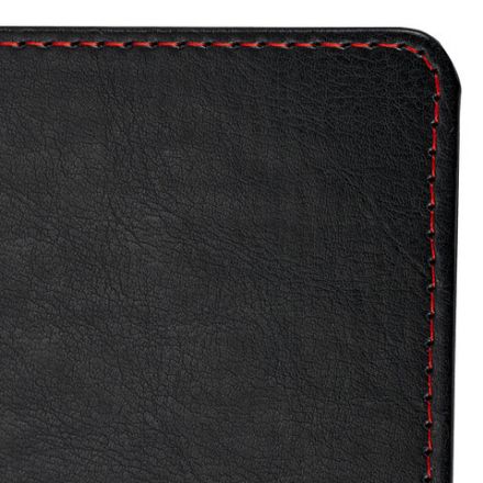 Блокнот МАЛЫЙ ФОРМАТ (100x150 мм) А6, BRAUBERG "Office", под кожу, 80 л., клетка, черный, 113325