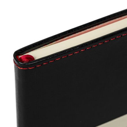 Блокнот МАЛЫЙ ФОРМАТ (100x150 мм) А6, BRAUBERG "Office", под кожу, 80 л., клетка, черный, 113325