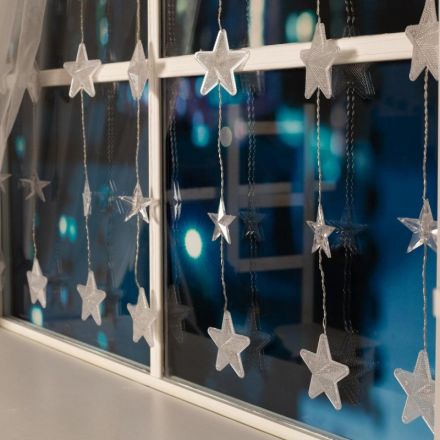 Электрогирлянда Бахрома 2.4x0.9 м Звездочки,IP20,186LED,мульт,8 реж 4356973