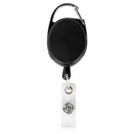Держатель-рулетка для бейджей 70 см, петелька, карабин, черный, в блистере, BRAUBERG, 238237 Держатель-рулетка для бейджей 70 см, петелька, карабин, черный, в блистере, BRAUBERG, 238237