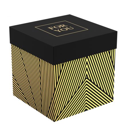 Коробка складная подарочная MESHU "Strict lines", (15*15*15см), отд фольгой Коробка складная подарочная MESHU "Strict lines", (15*15*15см), отд фольгой