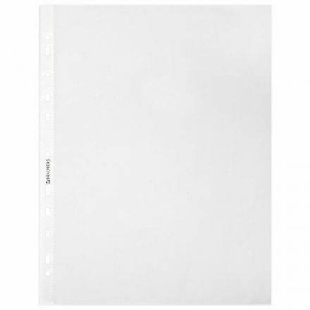 Папки-файлы перфорированные с антибликовой текстурой А4 BRAUBERG PIXEL, КОМПЛЕКТ 100 шт., 30 мкм, 271826