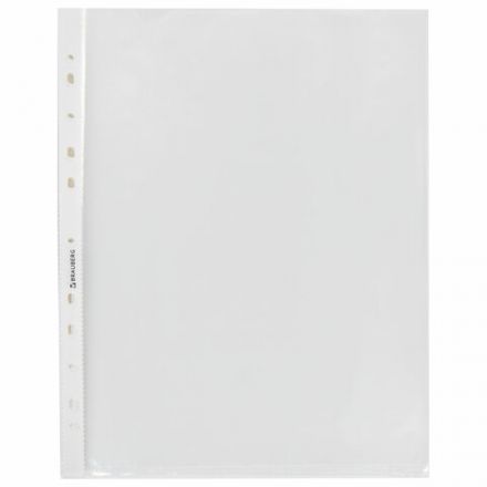 Папки-файлы перфорированные с антибликовой текстурой А4 BRAUBERG PIXEL, КОМПЛЕКТ 100 шт., 30 мкм, 271826