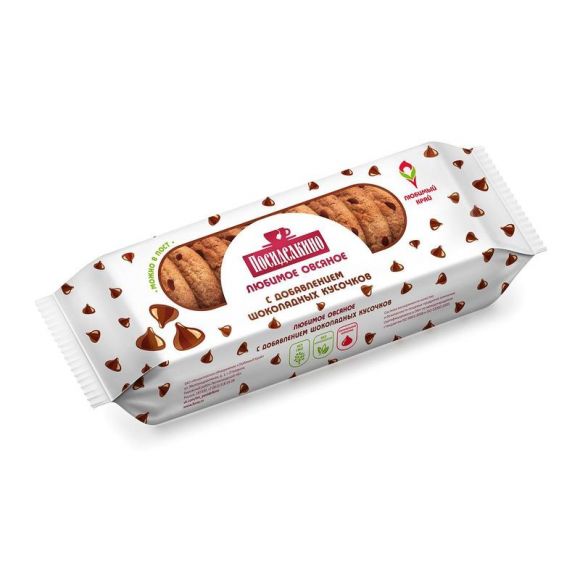 Печенье овсяное Посиделкино с кусочками шоколада 310 г