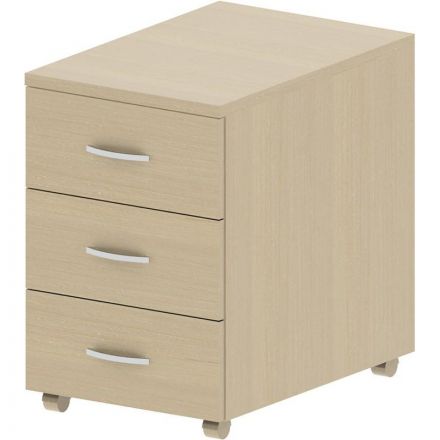 Тумба IN Рондо выкатная 05T081 406x501x606 мм, 1 уп.,3 ящика, береза