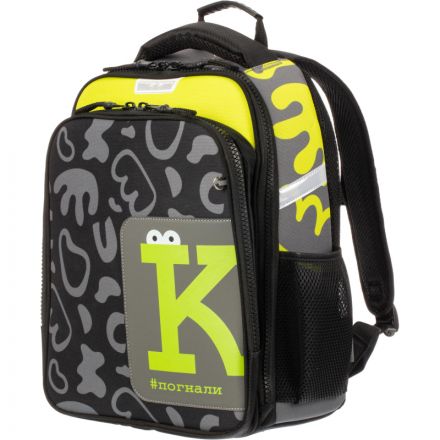 Ранец Комус Класс Stright Casual Погнали, серый,2 отд, эргоном. Спинка Ранец Комус Класс Stright Casual Погнали, серый,2 отд, эргоном. Спинка