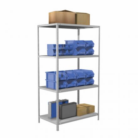 Стеллаж металлический BRABIX "MS Plus-185/60-4", 1850х1000х600 мм, 4 полки, регулируемые опоры, 291107, S241BR156402 Стеллаж металлический BRABIX "MS Plus-185/60-4", 1850х1000х600 мм, 4 полки, регулируемые опоры, 291107, S241BR156402