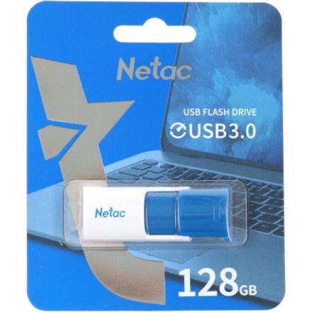 Флеш-память Netac U182 Blue USB3.0 Flash Drive 128GB,retractable