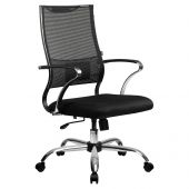 Кресло руководителя Метта Sit Air B2-290K, ткань-сетка черная, механизм качания, хром Кресло руководителя Метта Sit Air B2-290K, ткань-сетка черная, механизм качания, хром