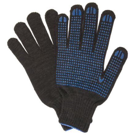 Перчатки хлопчатобумажные, КОМПЛЕКТ 5 ПАР, 7 класс, 65-67 г, 216 текс, ПВХ-точка, LAIMA "ПРОФИ" XL, черные, 604473 Перчатки хлопчатобумажные, КОМПЛЕКТ 5 ПАР, 7 класс, 65-67 г, 216 текс, ПВХ-точка, LAIMA "ПРОФИ" XL, черные, 604473