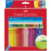 Карандаши цветные Faber-Castell "Grip", 48цв., трехгран., заточен., картон., европодвес Карандаши цветные Faber-Castell "Grip", 48цв., трехгран., заточен., картон., европодвес