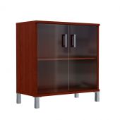 Шкаф низкий со стеклянными дверьми B 410.5 Бургунди 900х450х920 BORN Шкаф низкий со стеклянными дверьми B 410.5 Бургунди 900х450х920 BORN