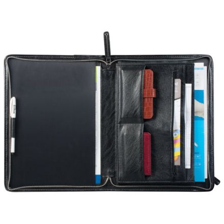 Папка из кожзаменителя на молнии, 340х260х25 мм, черная, 26-151-1 Папка из кожзаменителя на молнии, 340х260х25 мм, черная, 26-151-1