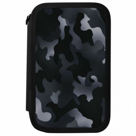Пенал ПИФАГОР, 3 отделения, ламинированный картон, 19х11 см, "Black camo", 273489 Пенал ПИФАГОР, 3 отделения, ламинированный картон, 19х11 см, "Black camo", 273489