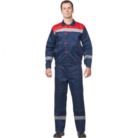 Костюм рабочий летний муж. Л20-КБР син/красн (р.56-58) 194-200 (Арсенал-СП)