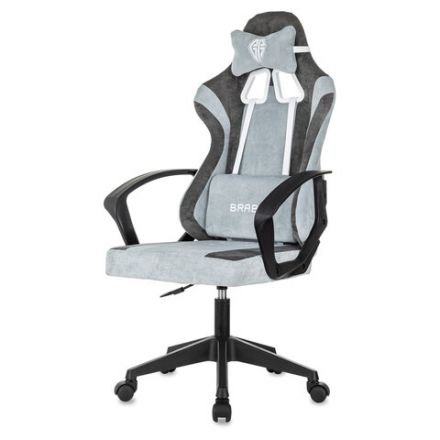 Кресло компьютерное BRABIX "Forcer GM-127", 2 подушки, ткань, серое/светло-голубое, 533214 Кресло компьютерное BRABIX "Forcer GM-127", 2 подушки, ткань, серое/светло-голубое, 533214