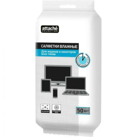 Салфетки Attache Selection д/экранов, пакет, 50 шт, XXL, 150х180 Салфетки Attache Selection д/экранов, пакет, 50 шт, XXL, 150х180