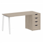 Home Office Стол письменный VR.SP-3-158.4.A Дуб аттик/Белый металл 1580*720*750