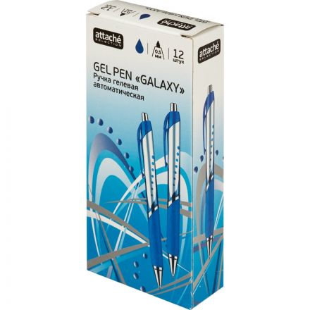 Ручка гелевая автоматическая Attache Selection Galaxy синяя (толщина линии 0.5 мм) Ручка гелевая автоматическая Attache Selection Galaxy синяя (толщина линии 0.5 мм)