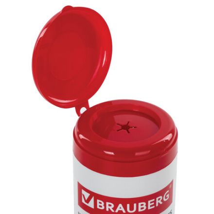 Салфетки для экранов всех типов и пластика BRAUBERG с ароматом АБРИКОС, туба 100 шт., влажные, 513321 Салфетки для экранов всех типов и пластика BRAUBERG с ароматом АБРИКОС, туба 100 шт., влажные, 513321