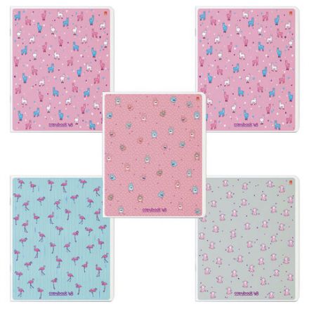 Тетрадь А5 48 л. АЛЬТ скоба, клетка, Soft Touch, фольга, "ЗЕФИРНОЕ НАСТРОЕНИЕ", 7-48-569