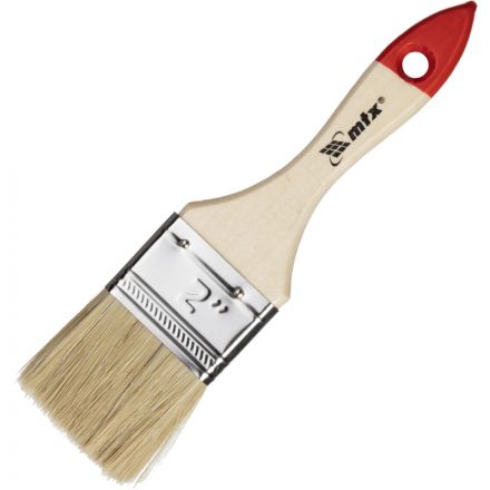 Кисть плоская 50 мм (2) натур. щетина дер. ручка Стандарт MTX 82530