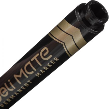Маркер перманентный Deli Mate 1,5-3 мм черный кругл.нак.EU10220 Маркер перманентный Deli Mate 1,5-3 мм черный кругл.нак.EU10220