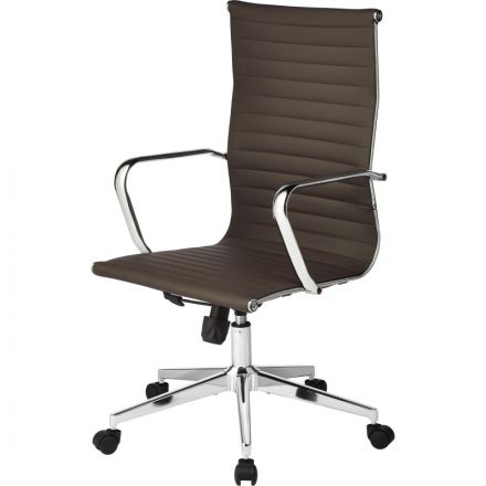 Кресло BN_Y_EChair-711 TPU к/з коричнев, хром Кресло BN_Y_EChair-711 TPU к/з коричнев, хром