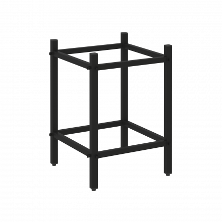 Loft Угловой проходной модуль VR.L-SL.UPK-1.1.1 Чёрный металл 446*446*636