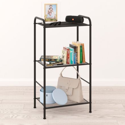 Стеллаж на металлокаркасе "Валенсия-13", 455х300х855 мм, 3 полки, черный, СТВ13 Ч Стеллаж на металлокаркасе "Валенсия-13", 455х300х855 мм, 3 полки, черный, СТВ13 Ч