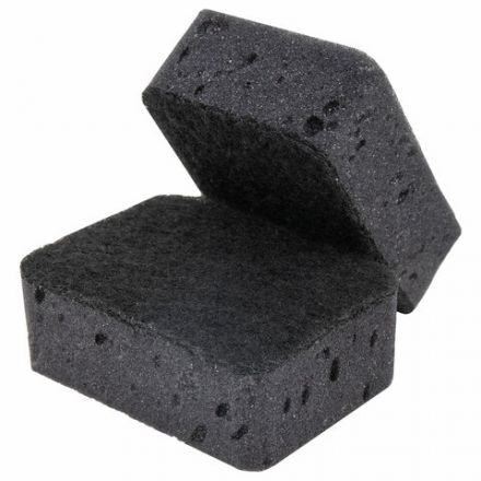 Губки для посуды 9,5х7х3,5 см, КОМПЛЕКТ 10 шт., BIG BLACK, КРУПНОПОРИСТЫЙ поролон с абразивным слоем, LAIMA, 608650