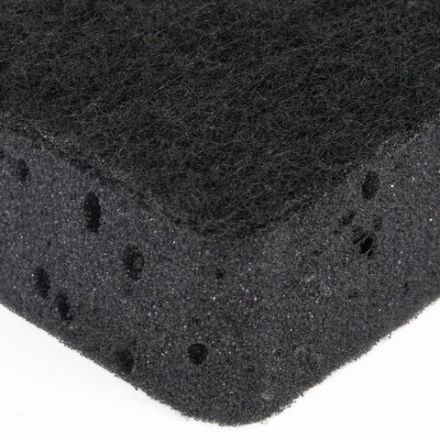 Губки для посуды 9,5х7х3,5 см, КОМПЛЕКТ 10 шт., BIG BLACK, КРУПНОПОРИСТЫЙ поролон с абразивным слоем, LAIMA, 608650