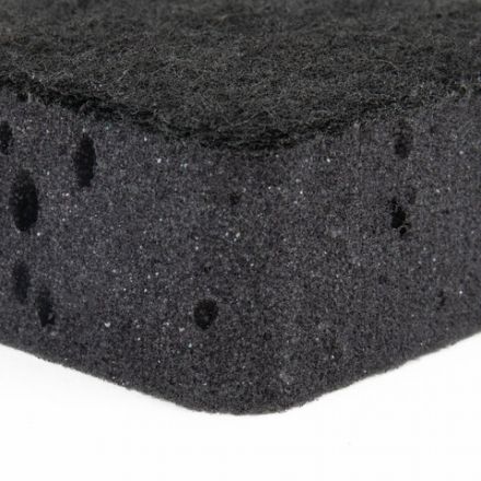 Губки для посуды 9,5х7х3,5 см, КОМПЛЕКТ 10 шт., BIG BLACK, КРУПНОПОРИСТЫЙ поролон с абразивным слоем, LAIMA, 608650