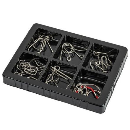 Головоломки металлические большие ЗОЛОТАЯ СКАЗКА, набор 6 штук, MEDIUM level, 664926 Головоломки металлические большие ЗОЛОТАЯ СКАЗКА, набор 6 штук, MEDIUM level, 664926