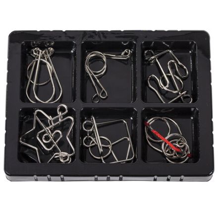 Головоломки металлические большие ЗОЛОТАЯ СКАЗКА, набор 6 штук, MEDIUM level, 664926 Головоломки металлические большие ЗОЛОТАЯ СКАЗКА, набор 6 штук, MEDIUM level, 664926