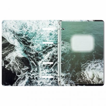 Тетрадь на кольцах А5 160х212 мм, 120 листов, картон, матовая ламинация, клетка, BRAUBERG, "Relax", 404725 Тетрадь на кольцах А5 160х212 мм, 120 листов, картон, матовая ламинация, клетка, BRAUBERG, "Relax", 404725