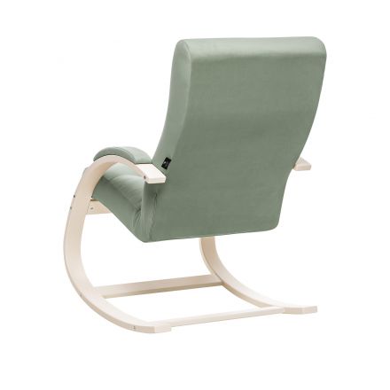 Кресло-качалка Leset Милано, Слоновая кость, V14 бирюзовый, Ткань Велюр Кресло-качалка Leset Милано, Слоновая кость, V14 бирюзовый, Ткань Велюр