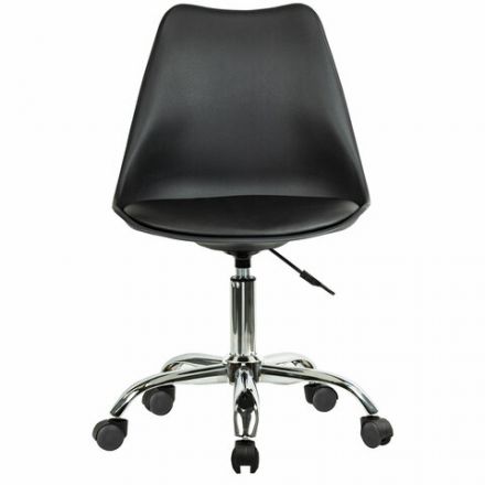 Кресло стул BRABIX "Eames MG-310 CH", хром, пластик черный, экокожа черная, 532925 Кресло стул BRABIX "Eames MG-310 CH", хром, пластик черный, экокожа черная, 532925