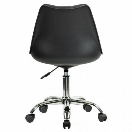 Кресло стул BRABIX "Eames MG-310 CH", хром, пластик черный, экокожа черная, 532925 Кресло стул BRABIX "Eames MG-310 CH", хром, пластик черный, экокожа черная, 532925