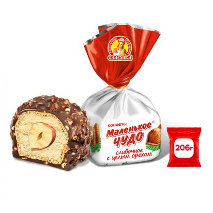 Конфеты шоколадные Маленькое чудо сливочное 206Г