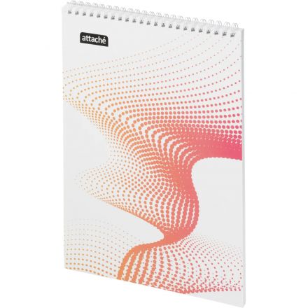 Блокнот А4,80л,клетка,метал.гребень,цв.обложка Forma