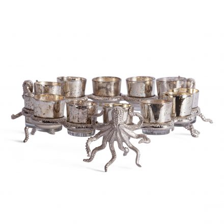 Подсвечник Secret De Maison OCTOPUS4 ( mod. 3925 ) алюминиевый сплав, 36x36,5x12 см, никель/nickel