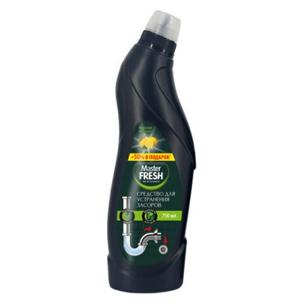 Средство для прочистки канализационных труб 750 мл MASTER FRESH "Лимон", С0006468 Средство для прочистки канализационных труб 750 мл MASTER FRESH "Лимон", С0006468