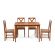 Обеденный комплект эконом Хадсон (стол + 4 стула)/ Hudson Dining Set, дерево гевея/мдф, стол: 110х70х75см / стул: 44х42х89см, Espresso, ткань кор.-зол. (1505-9)