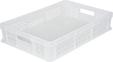 Ящик 600х400х120 мороз. перфорированный, с ручками  натуральный