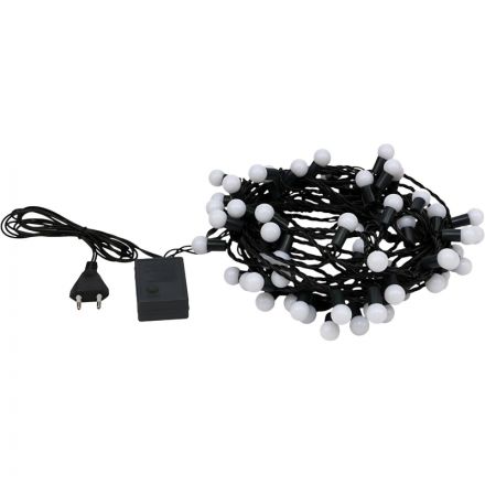 Гирлянда светодиодная Мультишарики 17,5мм,10м, зелен ПВХ, 80, RGB 303-509-6