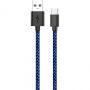 Кабель USB PERO DC-04 Type-C, 3А, 2м, Blue-black (Fast Charge) Кабель USB PERO DC-04 Type-C, 3А, 2м, Blue-black (Fast Charge)