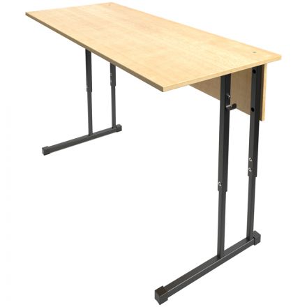 Стол-парта 2 мест. регул.1200*500*580-820мм, рост 3-7 универсал. (3-5гр, 4-6гр, 5-7гр.), клен/черный (2 упак.места) Стол-парта 2 мест. регул.1200*500*580-820мм, рост 3-7 универсал. (3-5гр, 4-6гр, 5-7гр.), клен/черный (2 упак.места)